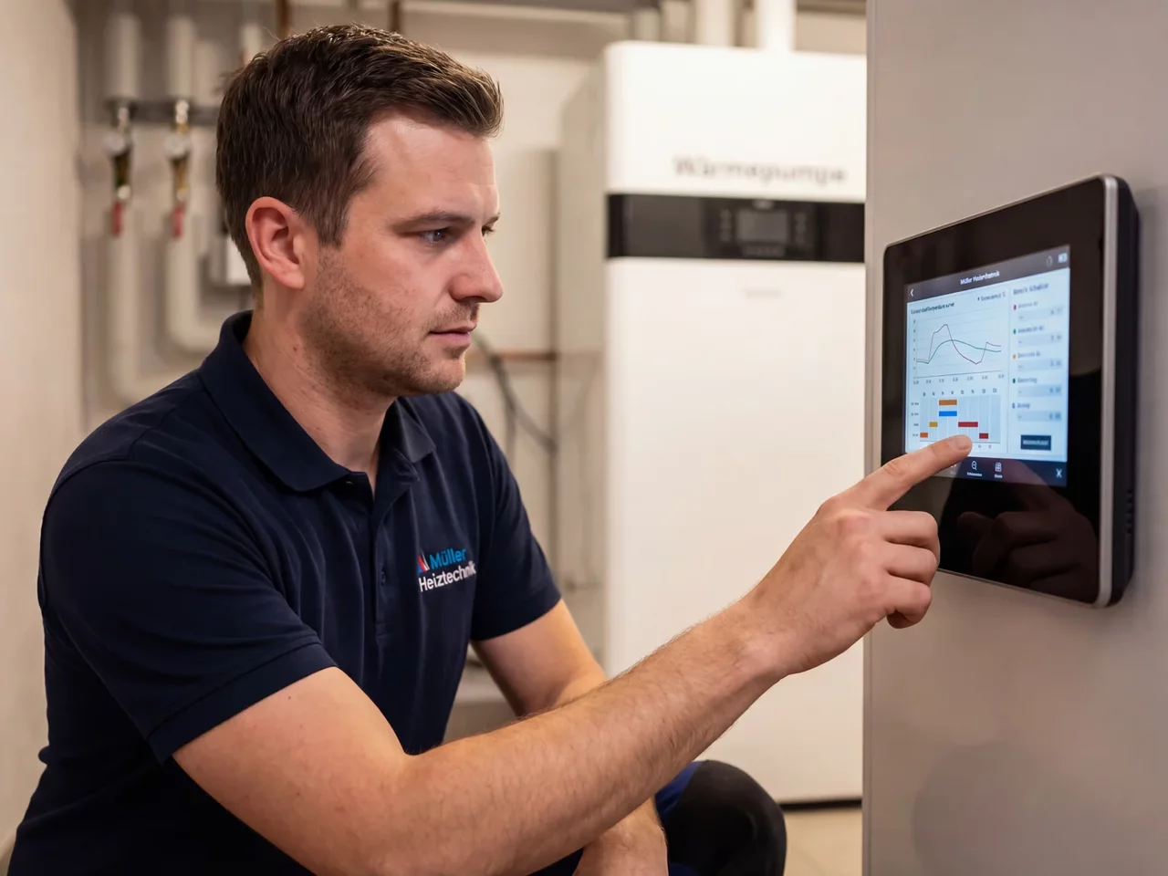 Digitale Heizungssteuerung mit Smart-Home-Anbindung und Touchdisplay
